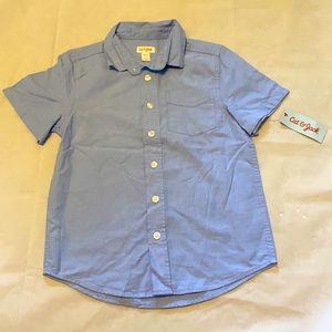 Cat & Jack NWT Small short sleeve blue button down